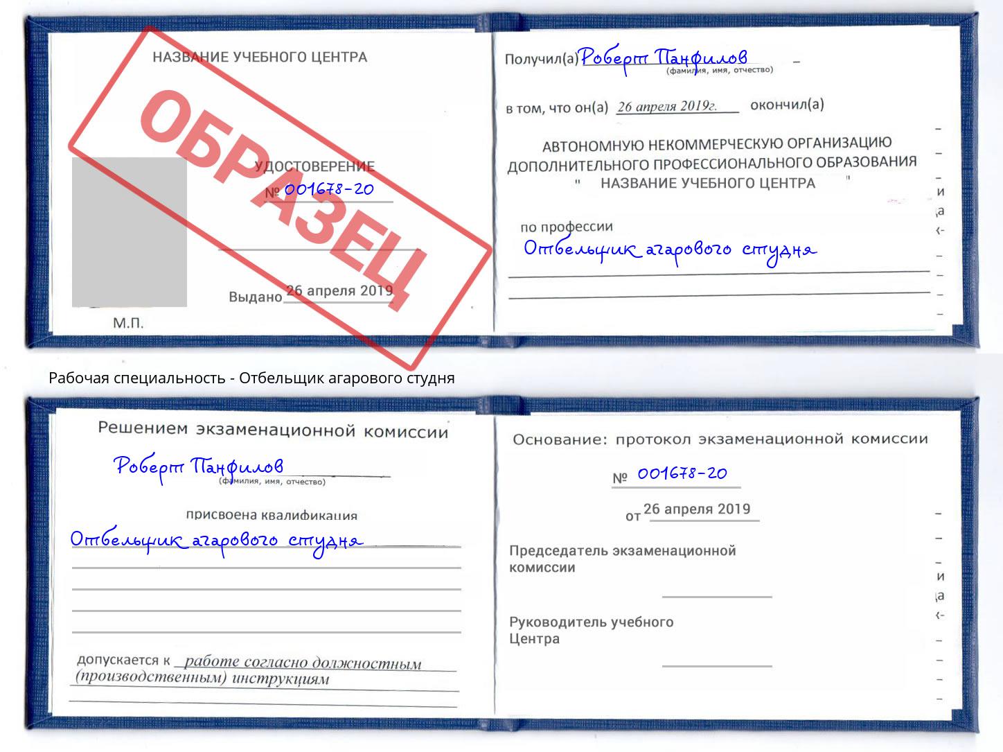 Отбельщик агарового студня Нарткала