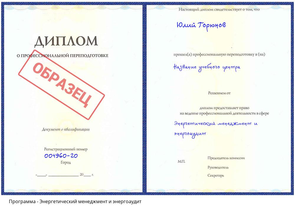 Энергетический менеджмент и энергоаудит Нарткала