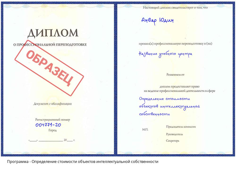 Определение стоимости объектов интеллектуальной собственности Нарткала