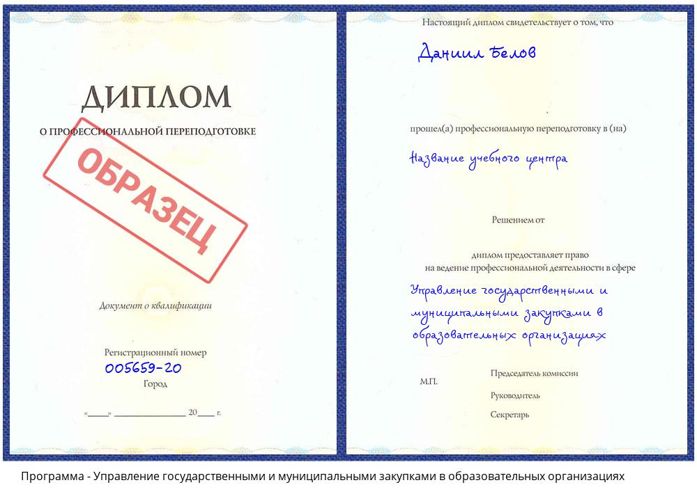 Управление государственными и муниципальными закупками в образовательных организациях Нарткала