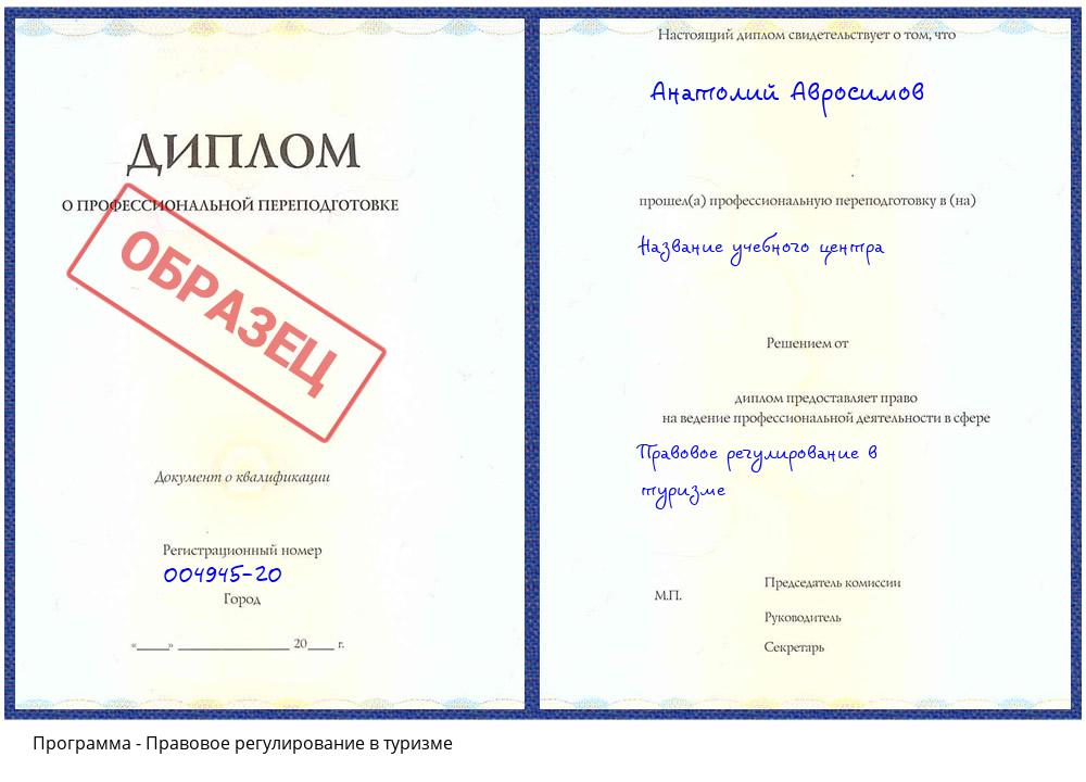 Правовое регулирование в туризме Нарткала